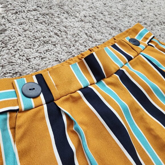 ZARA striped wide-leg culottes with button details - Picture 4 of 8